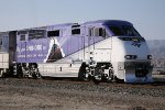 Promotional wrapped F59PHI AMTK #458 on front (EB) of special Coachella Express.